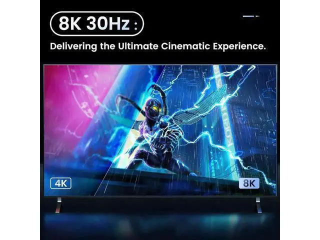 Alt view image 6 of 7 - 3 Ports 8K HDMI 2.1 Switch 3 in 1 Out 4K@120Hz 8K@60Hz HDMI Switcher Splitter with Remote, Support VRR ALLM Auto-Switching HDR 10 Dolby Vision/Avmos, for PS5/4, Xbox, PC, Apple-TV