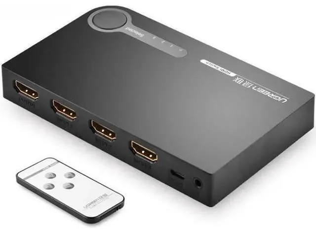 Main image of HDMI Splitter 3 Port Hub Box Auto Ultra HD 4K x 2K 3D 1080p HD Switch 3 In 1 Out Switcher With Remote Control Power Adapter