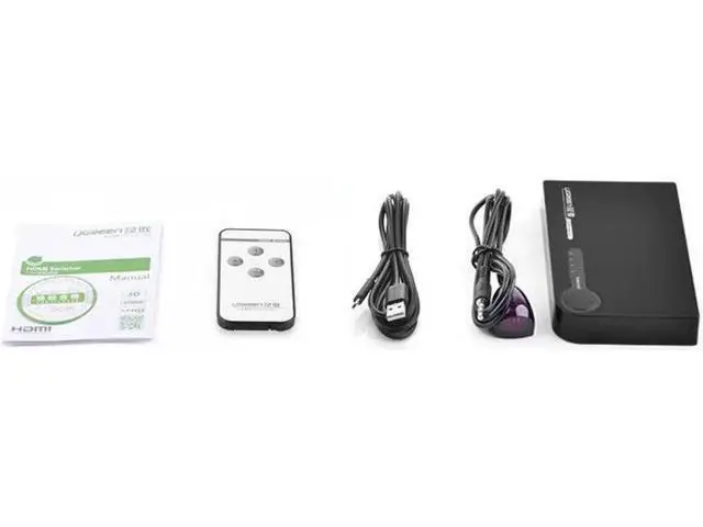 Alt view image 2 of 7 - HDMI Splitter 3 Port Hub Box Auto Ultra HD 4K x 2K 3D 1080p HD Switch 3 In 1 Out Switcher With Remote Control Power Adapter