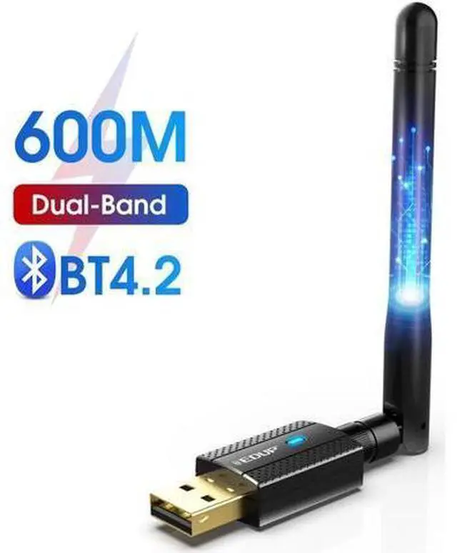 Main image of USB WIFI Bluetooth Adapter 600M AC Dual Band 2.4G/5G USB Ethernet WiFi Dongle Receiver Wireless Network Card for PC Laptop