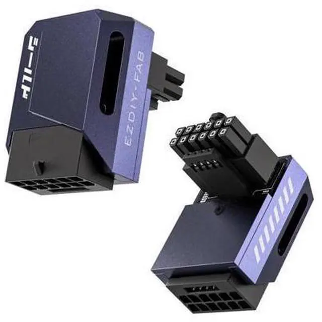Main image of Aomoproing PCIe 5.0 Adapter - 600W 12+4pin,16pin 12VHPWR GPU Power Connector,12V-2x6 GPU Adapter,90 Degree Right Angle - Compatible with RTX 3090Ti, 4070Ti, 4080, 4090 GPU - STD Type, Purple, 1 Pack