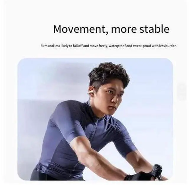 Alt view image 5 of 5 - S3 Bluetooth headphones, ear clip type wireless air conduction, non-in-ear sports, running, suitable for Apple, Android and Xiaomi Black