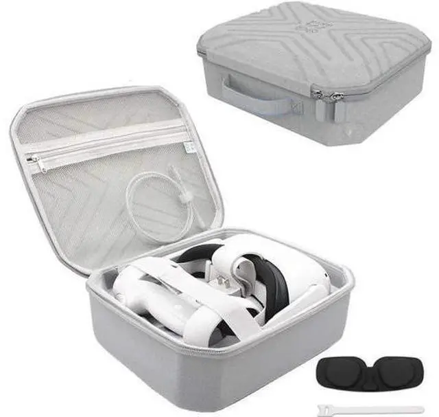 Main image of Portable Fashion Travel Case for Oculus Quest 2, Storing VR Gaming Headset and Touch Controllers Accessories Carrying Bag