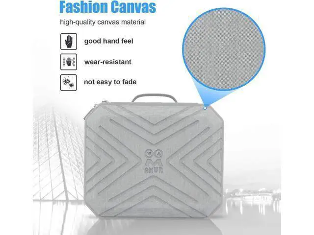 Alt view image 2 of 7 - Portable Fashion Travel Case for Oculus Quest 2, Storing VR Gaming Headset and Touch Controllers Accessories Carrying Bag