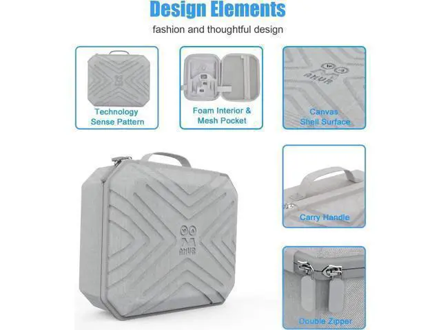 Alt view image 6 of 7 - Portable Fashion Travel Case for Oculus Quest 2, Storing VR Gaming Headset and Touch Controllers Accessories Carrying Bag