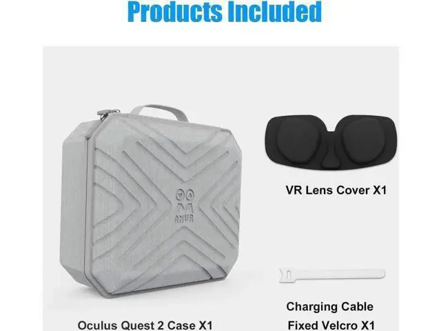 Alt view image 7 of 7 - Portable Fashion Travel Case for Oculus Quest 2, Storing VR Gaming Headset and Touch Controllers Accessories Carrying Bag
