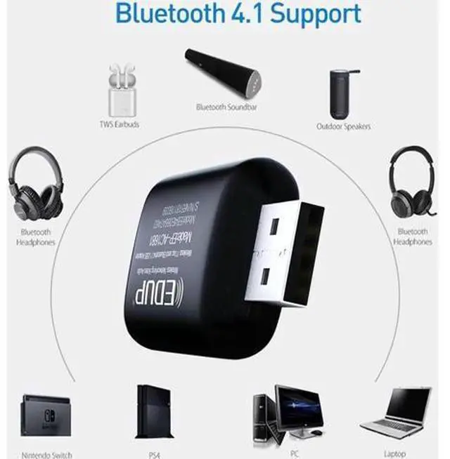 Alt view image 3 of 7 - 1300Mbps USB WIFI Bluetooth Adapter Transmitter Portable Dual band External USB Wireless Network Card 802.11ac for Laptop