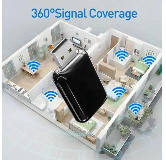 Alt view image 2 of 7 - 1300Mbps USB WIFI Bluetooth Adapter Transmitter Portable Dual band External USB Wireless Network Card 802.11ac for Laptop