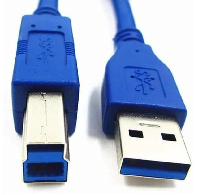 Alt view image 3 of 14 - Aomoproing USB 3.0 Cable - Type A-Male to Type B-Male - 16 Feet (5 Meters) - Round Blue