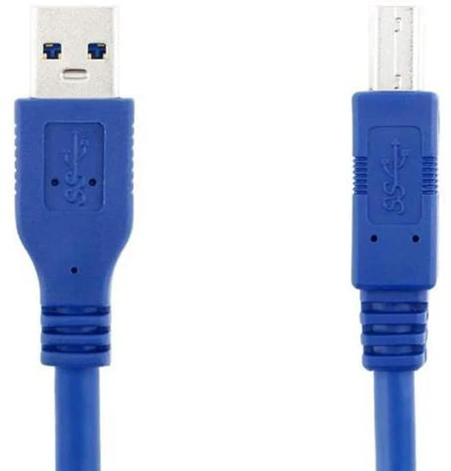 Alt view image 7 of 14 - Aomoproing USB 3.0 Cable - Type A-Male to Type B-Male - 16 Feet (5 Meters) - Round Blue