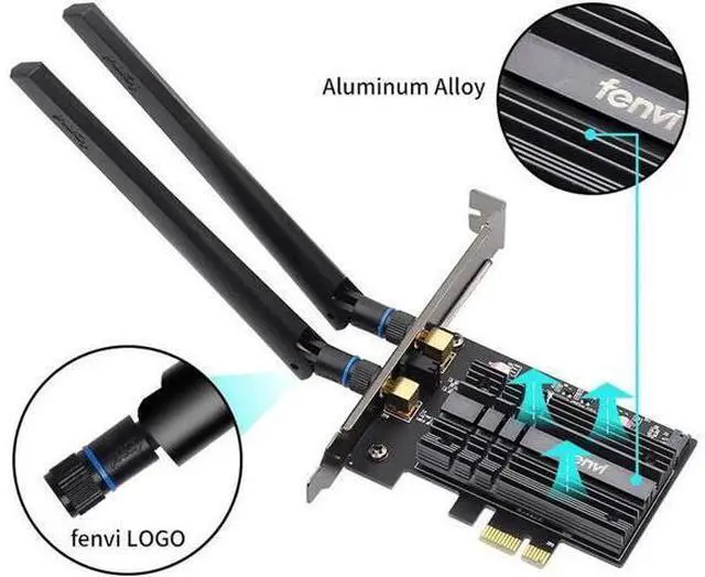 Alt view image 4 of 14 - Dual band 3000Mbps Wifi 6 Intel AX200 PCIe Wireless Wifi Adapter 2.4G/5Ghz 802.11ac/ax Bluetooth 5.0 AX200NGW Wi-fi Card For PC