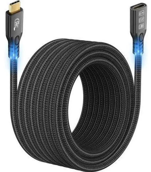 Main image of Aomoproing Long USB C Cable 3.2 Gen-2 240W Charging Extension 3m 10ft Thunderbolt 3 Male to Female Data Transfer 20Gbps 48V/5A Type-C Video 4K Compatible with MacBook M1/M2/M3