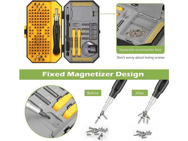Alt view image 2 of 7 - PC Repair Tools Screwdriver Set, 145 in 1 Precision Screwdriver Set with 132 Screwdriver Bits, Magnetic Repair Tool Kit with Portable Case for Smartphones, MacBooks, Laptops, Watches