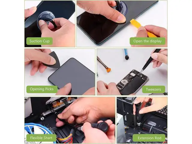 Alt view image 5 of 7 - PC Repair Tools Screwdriver Set, 145 in 1 Precision Screwdriver Set with 132 Screwdriver Bits, Magnetic Repair Tool Kit with Portable Case for Smartphones, MacBooks, Laptops, Watches