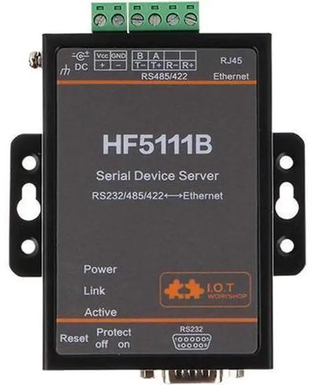 Main image of Industrial RJ45 RS232/485/422 Serial to Ethernet RTOS Serial 1 Port Server Converter Device HF-5111B Be the first to review this product...