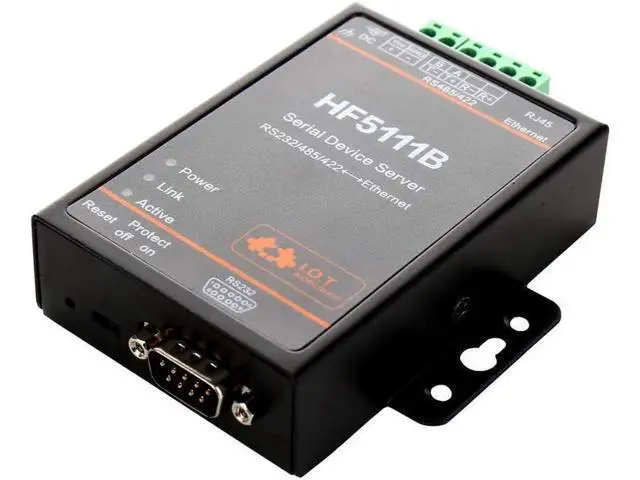 Alt view image 2 of 5 - Industrial RJ45 RS232/485/422 Serial to Ethernet RTOS Serial 1 Port Server Converter Device HF-5111B Be the first to review this product...