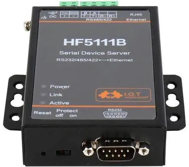 Alt view image 3 of 5 - Industrial RJ45 RS232/485/422 Serial to Ethernet RTOS Serial 1 Port Server Converter Device HF-5111B Be the first to review this product...