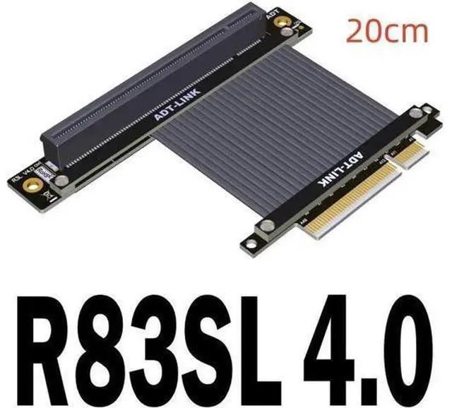 Main image of PCIe 4.0 Riser Cable 4.0 X8 X16 PCI Express Riser Extender Riser Cable for Vertical Mount