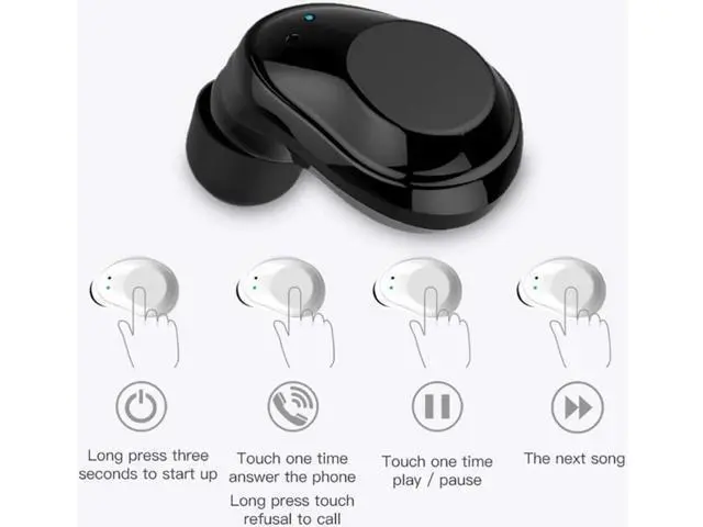 Alt view image 3 of 7 - Wireless Earbuds Bluetooth Touch Control Stereo Mini Earphones With Charging Case Built-in Mic Sports Sweatproof Noise Cancelling Bluetooth In-Ear Headset For Iphone Samsung Ipad And Android Phone