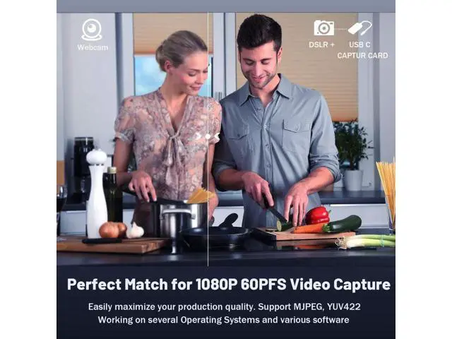 Alt view image 5 of 7 - Video Capture Card, USB3.0 HDMI to USB-C Capture Device, Stream & Record at 2K@30FPS 1080P@60FPS, Compatible with iPad Mac OS Windows, Quest 3, OBS, Zoom, PS5/4, Switch, Xbox (Gray)