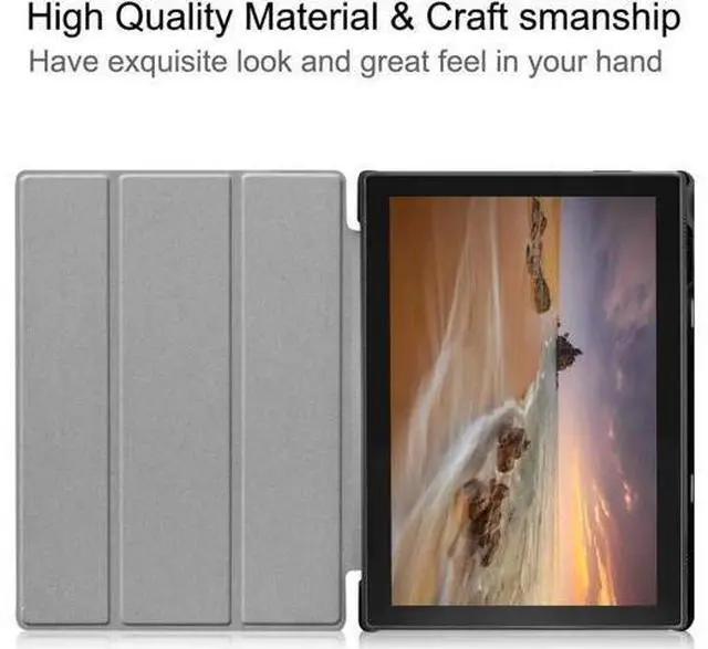 Alt view image 4 of 6 - Case for Lenovo Tab E10 ( TB-X104F ) Slim Lightweight Tri fold Stand Cover Case for Lenovo Tablet 2018 Tab E 10 10.1 Inch Display