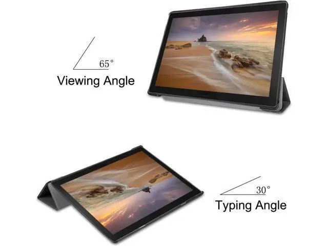 Alt view image 3 of 6 - Case for Lenovo Tab E10 ( TB-X104F ) Slim Lightweight Tri fold Stand Cover Case for Lenovo Tablet 2018 Tab E 10 10.1 Inch Display