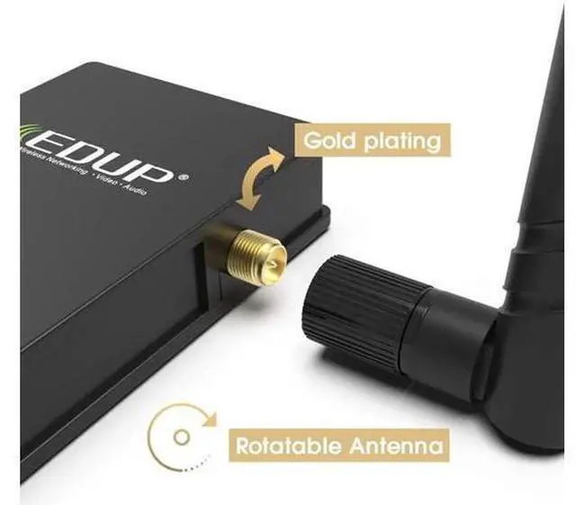Alt view image 4 of 7 - Dual Band 2.4GHz 5GHz 802.11AC 1200Mbps IEEE 802.11 a/b/n/g/ac Wireless Wifi USB Adapter Network Card with Antennas + Cable