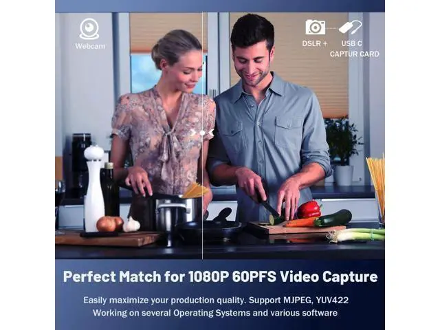 Alt view image 6 of 7 - Video Capture Card, USB3.0 HDMI to USB-C Capture Device, Stream & Record at 2K@30FPS 1080P@60FPS, Compatible with iPad Mac OS Windows, Quest 3, OBS, Zoom, PS5/4, Switch, Xbox (Blue)