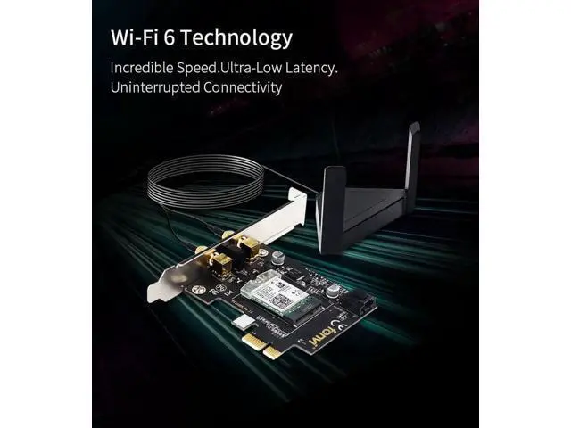 Alt view image 2 of 7 - Dual Band 3000Mbps Wifi 6 PCIe Wireless Adapter Intel AX200 Bluetooth 5.0 Card 2.4G/5Ghz 802.11ac/ax For Desktop PC Network