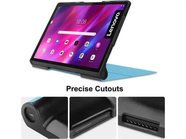 Alt view image 2 of 7 - Case For Lenovo Yoga Tab 11 2021, Ultra Lightweight Slim Smart Shell Stand Cover Case for Lenovo Yoga Tab 11 YT-J706 / YT-J706F with Auto Wake / Sleep