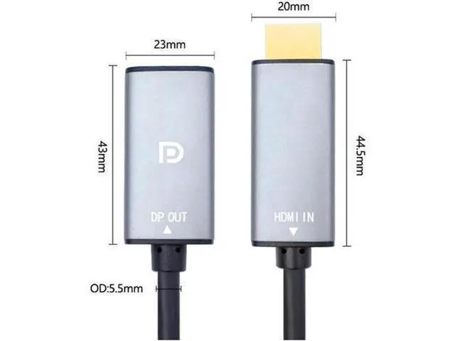 Alt view image 4 of 5 - 1ft HDMI to DisplayPort Adapter 4K@60Hz High Speed HDMI Male to DP Female Converter Cable Compatible for PC Graphics Card Laptop Mini NS PS5/4 Xbox One/360