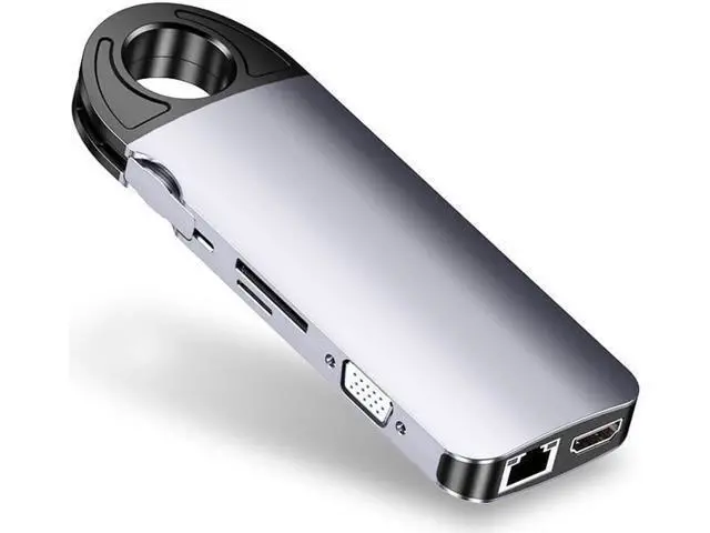 Alt view image 7 of 7 - 10 in 1 USB HUB USB-C To HDMI/VGA/RJ45 Adapter Type-c USB 3.0 Hub PC Mobile Phone Docking Station
