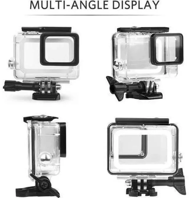 Alt view image 4 of 14 - Waterproof Housing Case Filter Kit for GoPro Hero 7 Black 2018 6 5 Waterproof Case Diving Protective Housing Case + 3Pack Dive Filters + Anti-Fog Insert+Bracket Accessories for Go Pro Hero7 Black