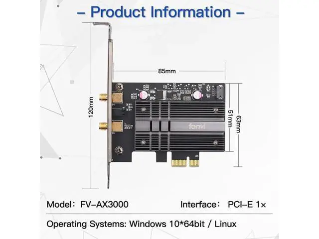 Alt view image 3 of 7 - Dual band 3000Mbps Wifi 6 Intel AX200 PCIe Wireless Wifi Adapter 2.4G/5Ghz 802.11ac/ax Bluetooth 5.0 AX200NGW Wi-fi Card For PC