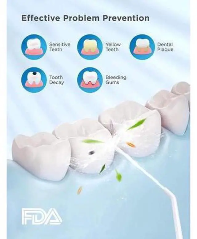 Alt view image 4 of 7 - Water Flosser Cordless Teeth Cleaner with 3 Modes 4 Jets, Portable Dental Oral Irrigator, IPX7 Waterproof and USB Rechargeable with 300ML Water Tank for Travel Home Braces and Bridges Care