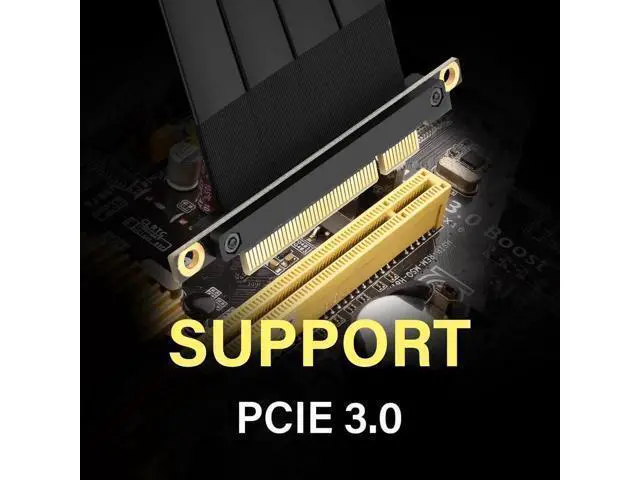 Alt view image 5 of 7 - Aomoproing PCIe 3.0 X8 Extension Cable PCI-E 8X Male to Female Riser Cable 25CM (90 Degree Female)