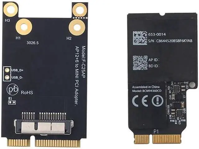 Alt view image 4 of 5 - Wireless For Broadcom Bcm94360cd WiFi Card 1750Mbps + Bluetooth 4.0 Dual Band 802.11a/b/g/n/ac With Adapter For iMac 2013