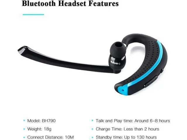 Alt view image 6 of 7 - Bluetooth Headset, Wireless Earpiece Hands Free Business Earphones In-ear Earbuds with Noise Canceling Mic for Business/Office/Driving, Work for iPhone/Samsung/Android Cell Phones