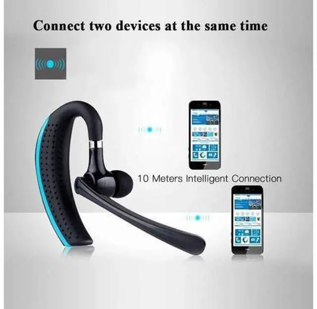 Alt view image 7 of 7 - Bluetooth Headset, Wireless Earpiece Hands Free Business Earphones In-ear Earbuds with Noise Canceling Mic for Business/Office/Driving, Work for iPhone/Samsung/Android Cell Phones