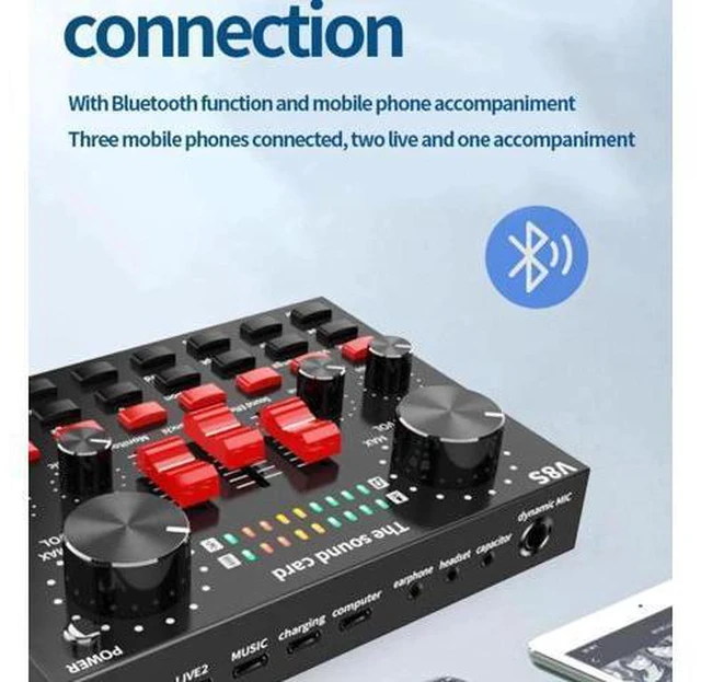 Alt view image 3 of 14 - Bluetooth sound card live broadcast equipment Web live entertainment for mobile phone/PC