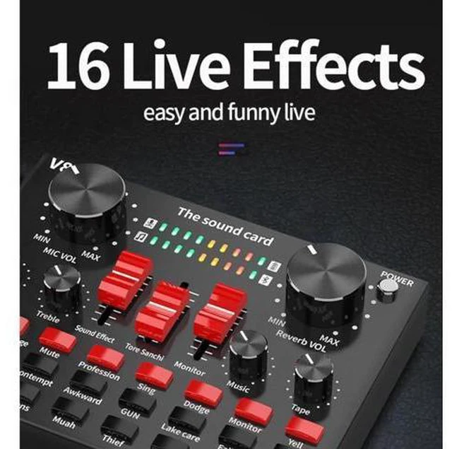 Alt view image 2 of 14 - Bluetooth sound card live broadcast equipment Web live entertainment for mobile phone/PC