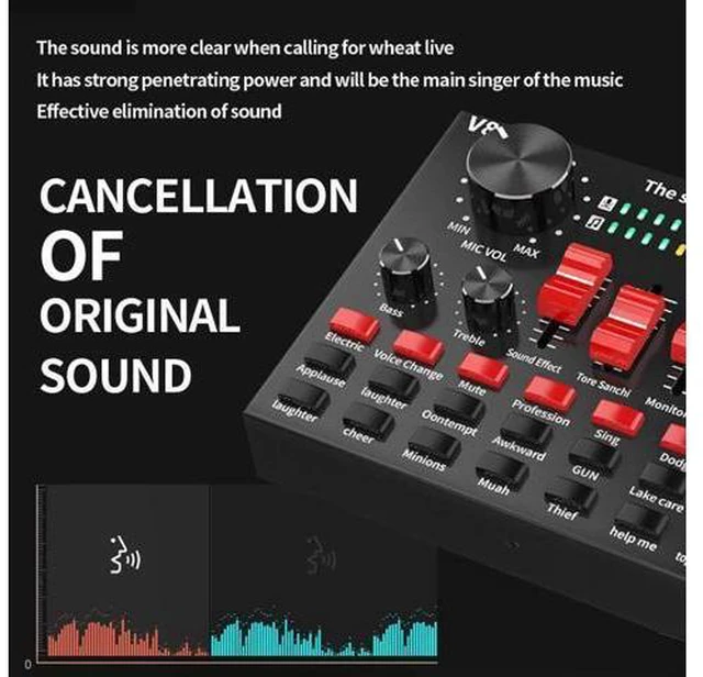 Alt view image 5 of 14 - Bluetooth sound card live broadcast equipment Web live entertainment for mobile phone/PC