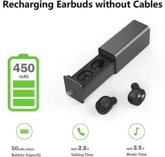 Alt view image 4 of 7 - TWS Best True Wireless Bluetooth Earbuds Sweatproof Stereo Sport Headsets Hight Quality Headphone Premium Sound with Charging Case For Apple Iphone Samsung LG and Other Phone