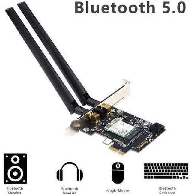 Alt view image 6 of 7 - Desktop Wi-Fi 6 PCI-E Wireless Adapter 2.4Gbps 2.4G/5Ghz 802.11ac/ax Bluetooth 5.0 AX200NGW Wifi Card For Intel AX200 MU-MIMO
