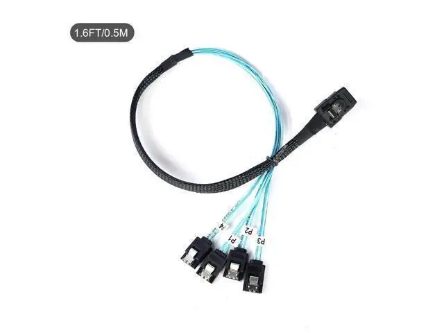 Alt view image 5 of 6 - Aomoproing 2Pack Mini SAS to SATA Cable: 0.5M SFF-8087 to SATA Forward Breakout Cable SFF8087 SAS Controller to Hard Drive(1.6FT)