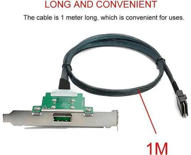 Alt view image 3 of 14 - SFF-8088 to SFF-8087 Server Power Cable Sff-8087 Computer Hard Drive Data Transfer Cable 1m