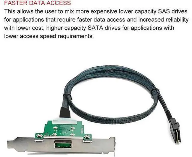 Alt view image 6 of 14 - SFF-8088 to SFF-8087 Server Power Cable Sff-8087 Computer Hard Drive Data Transfer Cable 1m
