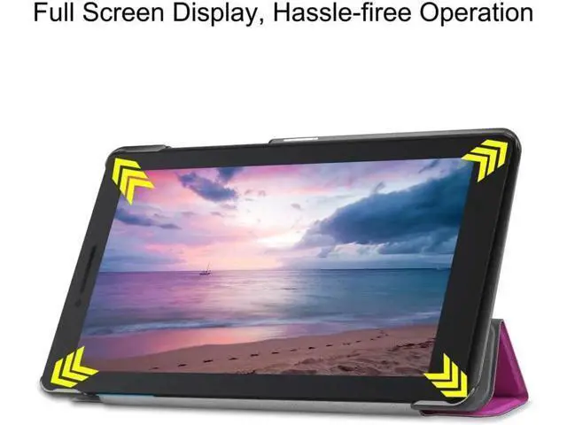 Alt view image 4 of 6 - Protective Case for Lenovo Tab E8 TB-8304F Slim Lightweight Smart Stand Cover Case for Lenovo Tablet 2018 Tab E 8 8 Inch Display Purple