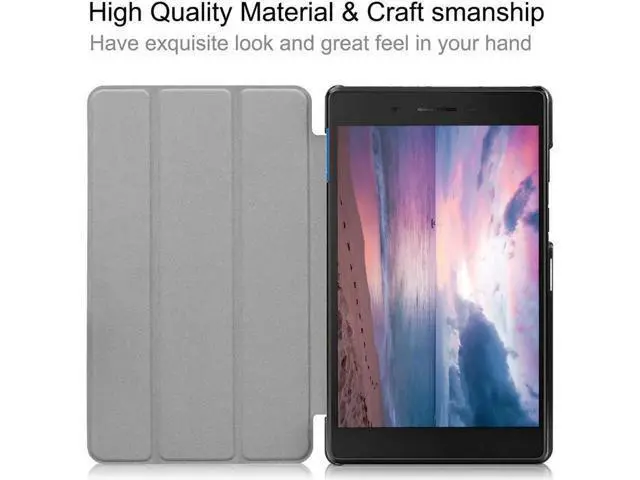 Alt view image 6 of 6 - Protective Case for Lenovo Tab E8 TB-8304F Slim Lightweight Smart Stand Cover Case for Lenovo Tablet 2018 Tab E 8 8 Inch Display Purple