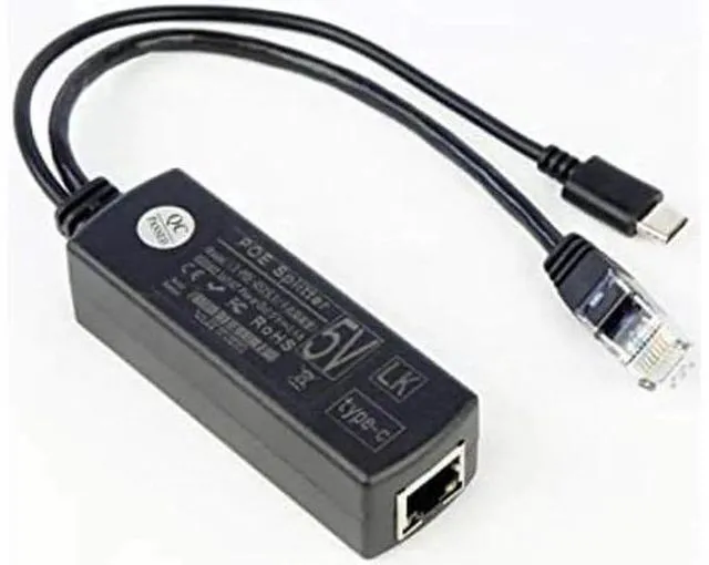 Main image of Aomoproing Gigabit USB Type C Active PoE Splitter 48V to 5V IEEE802.3af Power Over Ethernet for Raspberry Pi 4 4B